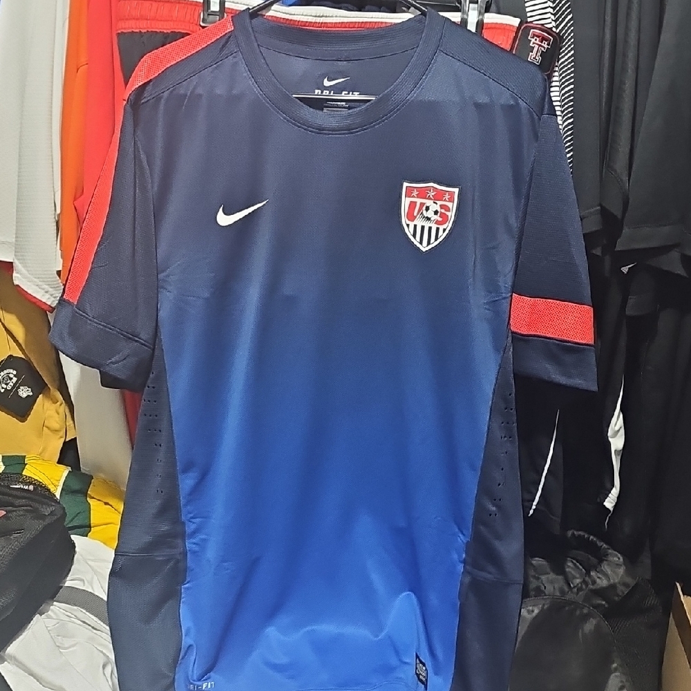 Nike Team USA Navy and Red Soccer Jersey